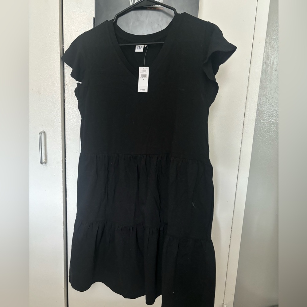V-Neck Tiered Mini Dress